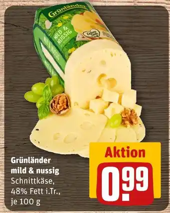 REWE Grünländer mild & nussig Angebot