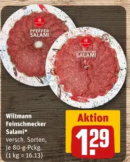 REWE Wiltmann feinschmecker salami Angebot