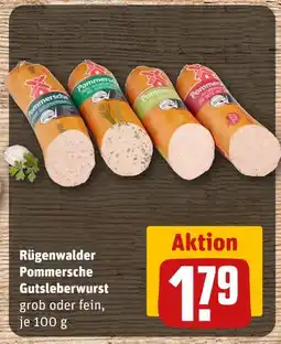 REWE Rügenwalder pommersche gutsleberwurst grob Angebot