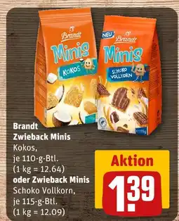 REWE Brandt zwieback minis kokos Angebot