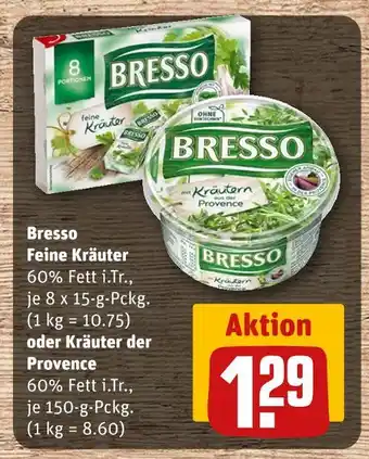 REWE Bresso feine kräuter Angebot
