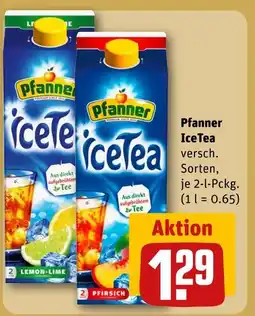 REWE Pfanner icetea lemon-lime Angebot