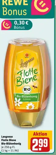 REWE Langnese flotte biene bio-blütenhonig Angebot