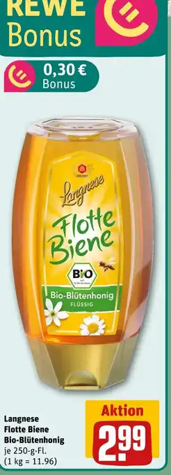 REWE Langnese flotte biene bio-blütenhonig Angebot