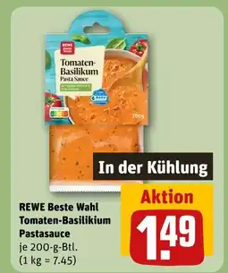 REWE Rewe beste wahl tomaten-basilikum pastasauce Angebot