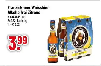 trinkgut Franziskaner weissbier alkoholfrei zitrone Angebot
