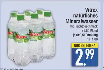 Edeka Vitrex natürliches mineralwasser mit fruchtgeschmack Angebot