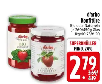 Edeka D'arbo konfitüre bio erdbeere Angebot