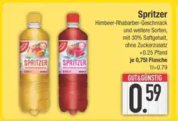 Edeka Gut & günstig spritzer himbeer-rhabarber-geschmack Angebot
