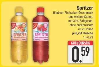 Edeka Gut & günstig spritzer himbeer-rhabarber-geschmack Angebot