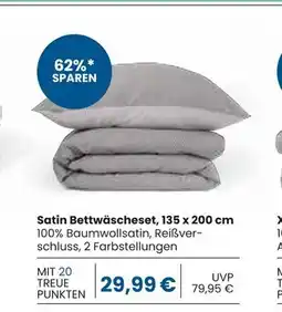 Edeka Satin bettwäscheset, 135 x 200 cm Angebot