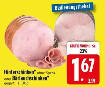 Edeka Hinterschinken ohne speck Angebot