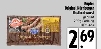 Edeka Kupfer original nürnberger rostbratwurst Angebot