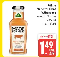 Marktkauf Kühne made for meat würzsauce Angebot