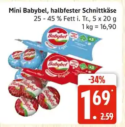 Marktkauf Babybel mini babybel, halbfester schnittkäse Angebot