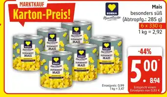 Marktkauf Edeka herzstücke mais Angebot