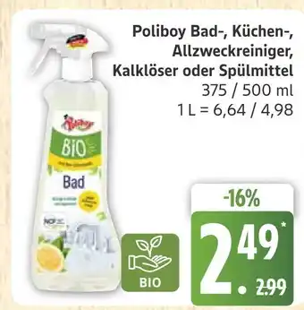 Marktkauf Poliboy bad-, küchen-, allzweckreiniger, kalklöser oder spülmittel Angebot