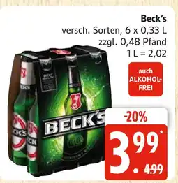 Marktkauf Beck's verschiedene sorten Angebot