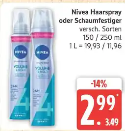 Marktkauf Nivea haarspray Angebot