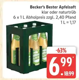 Marktkauf Becker's bester apfelsaft klar Angebot