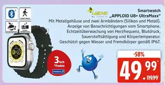 Marktkauf Leicke smartwatch applioid u8+ ultramaxx Angebot