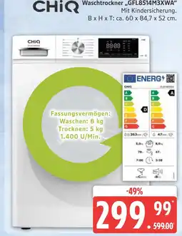 Marktkauf Chiq waschtrockner gfl8514m3xwa Angebot