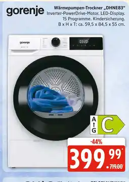Marktkauf Gorenje wärmepumpen-trockner dhne83 Angebot