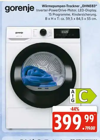 Marktkauf Gorenje wärmepumpen-trockner dhne83 Angebot