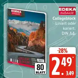 Marktkauf Edeka zuhause collegeblock Angebot