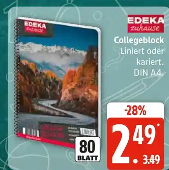 Marktkauf Edeka zuhause collegeblock Angebot