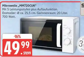 Marktkauf Mikrowelle mm720cuk Angebot