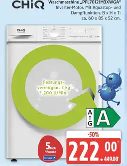 Marktkauf Chiq waschmaschine pfl70121m3xwga Angebot