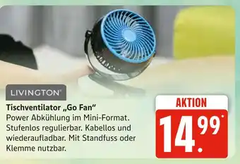Marktkauf Livington tischventilator go fan Angebot