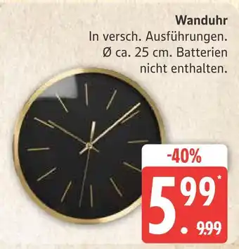Marktkauf Wanduhr Angebot