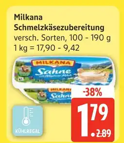 Edeka Milkana schmelzkäsezubereitung Angebot