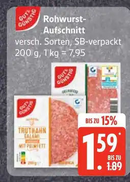 Edeka Gut & günstig rohwurst-aufschnitt truthahn Angebot