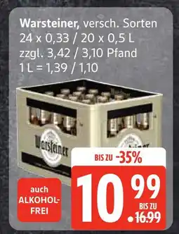 Edeka Warsteiner warsteiner, versch. sorten Angebot