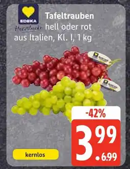 Edeka Edeka tafeltrauben hell oder rot Angebot