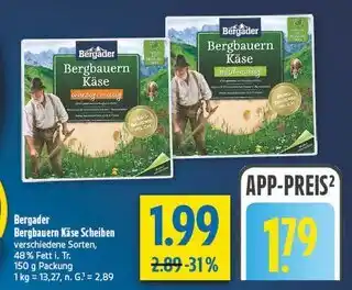 diska Bergader bergbauern käse würzig-nussig Angebot