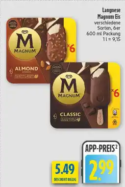 diska Langnese magnum almond eis Angebot