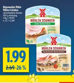 diska Rügenwalder mühle mühlen schinken zarter kochschinken Angebot