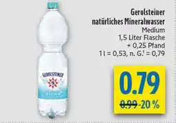 diska Gerolsteiner natürliches mineralwasser medium Angebot