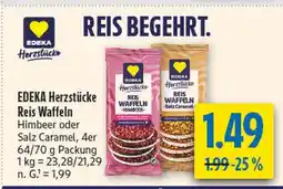 diska Edeka herzstücke reis waffeln himbeer Angebot