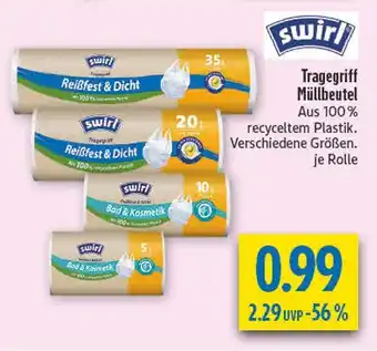 diska Swirl tragegriff müllbeutel reißfest & dicht Angebot