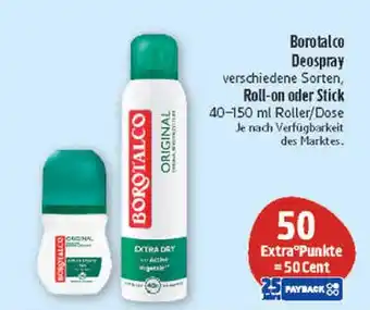 Marktkauf Borotalco deospray roll-on Angebot