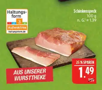 Marktkauf Schinkenspeck Angebot