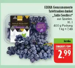 Marktkauf Edeka sable seedless tafeltrauben dunkel Angebot