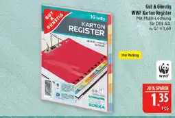 Marktkauf Gut & günstig wwf karton register Angebot