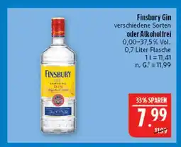 Marktkauf Finsbury finsbury gin verschiedene sorten oder alkoholfrei Angebot
