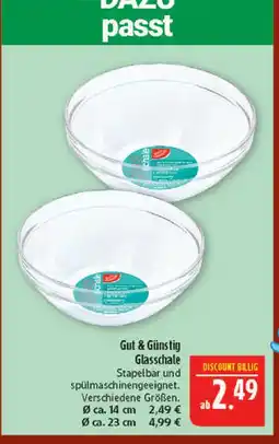 Marktkauf Gut & günstig glasschale ø ca. 14 cm Angebot